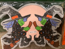 Load image into Gallery viewer, Vtg NOS Unused Halloween Decoration Party Paper Garland. Made in Taiwan. 9 Feet Paper Witch Garland.

