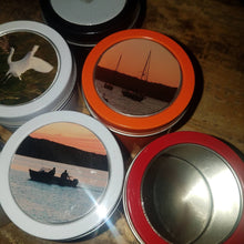 Load image into Gallery viewer, 2.5&quot; Magnetic Refrigerator Spice Tins. Scenic Maine Photos. Great for terrariums!!!
