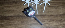 Load image into Gallery viewer, Vtg Halloween Blow Mold Cupcake Picks Cake Toppers Black Cat and Skull and Crossbones
