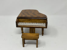 Load image into Gallery viewer, Vintage Wooden Dollhouse Piano. 1980s. Wood Miniature Piano. 5.5&quot; x 4&quot; Is it a baby grand? Grand Piano?
