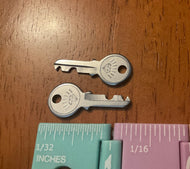 Vintage Tiny Diamond Padlock Keys. Great for charm bracelets. Great condition and charm size.