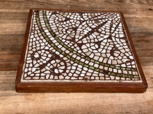Load image into Gallery viewer, Vintage Boho Italian Mosaic Tile Trivet. Beautifully Handcrafted Italian Hot Plate Vintage Trivet. Bohemian Kitchen.
