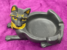 Load image into Gallery viewer, BASTET Black Cat Egyptian Goddess Ashtray new in box
