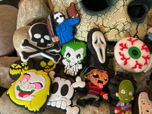 Load image into Gallery viewer, Lot of Brand New Horror Charms for Crocs. Halloween Horror Croc Charms.
