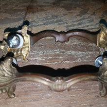 Load image into Gallery viewer, ONE Vintage Solid Cast Brass French Provincial Hollywood Regency Bureau Drawer Handle. Shabby Furniture Hardware. Choice of ONE.
