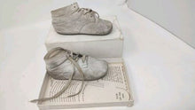 Load image into Gallery viewer, Vintage Mrs. Day&#39;s Ideal Leather Baby Shoes and Box, Danvers, MA Made in USA
