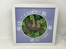 Load image into Gallery viewer, Inspirational Sloth Cut Paper Shadow Box
