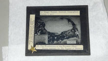 Load image into Gallery viewer, Antique Glass Negative from Wanderings of the Pilgrims. Cape Cod MA map drawn by Gregor Noetzel. Pageant of America, Yale University Press.
