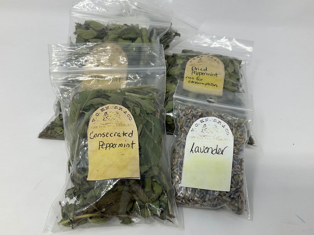 Choice of One bag of Dried Peppermint, Dried Lavender or Dried Lemon Balm