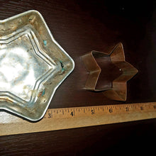 Load image into Gallery viewer, 2 Vintage Star Mold Solid Copper Cookie Cutter. Candle or Soap, Craft Mold. Repurpose as Xmas Ornaments. Assorted Vintage Molds and Cutters
