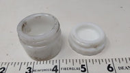 2 vintage milk glass cold cream jars. No Lids.