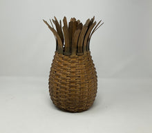 Load image into Gallery viewer, 1970s Boho Pineapple Wicker Basket. Vintage Boho Pineapple Basket.
