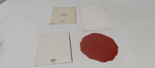 Load image into Gallery viewer, vintage unused self adhesive Christmas foil seals and vintage unsed MCM Christmas card
