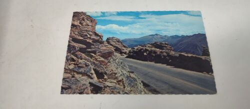 Vtg PC Trail Ridge Road Rocky Mountains Colorado Chrome Postcard Unused Unsent