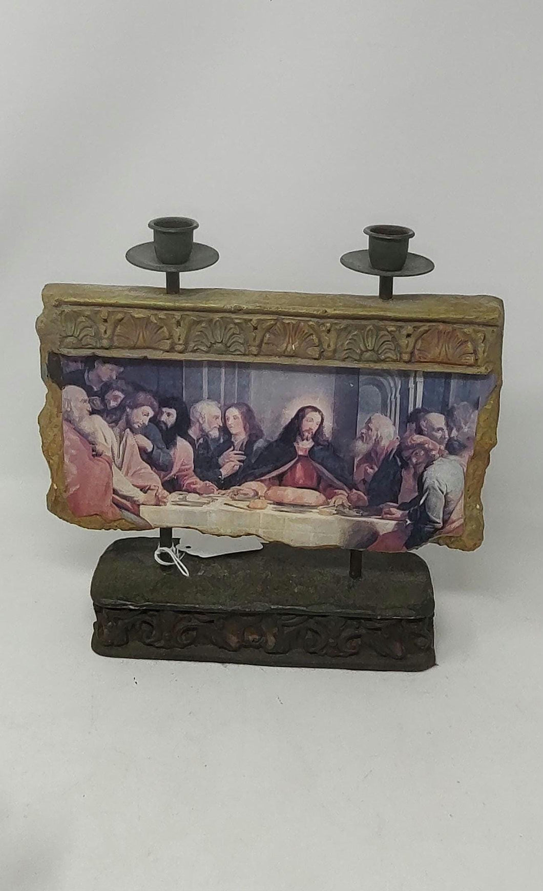 Vintage Last Supper Candle Holder