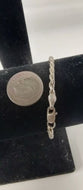 Vintage Italian Sterling Silver Rope Bracelet .925, Made In Italy 1980-1990