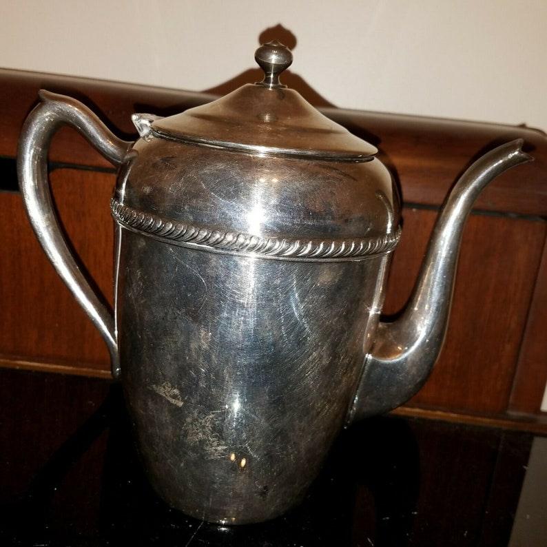 F.B. Rogers Vintage Silverplate Coffee Tea Pot Teapot Silver on Copper - Sloth Candle Co.
