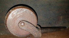 Load image into Gallery viewer, Antique Large Wooden Furniture Industrial Caster. 6 1/8&quot; long - Sloth Candle Co.
