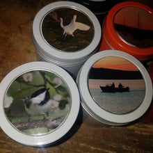 Load image into Gallery viewer, 2.5&quot; Magnetic Refrigerator Spice Tins. Scenic Maine Photos. Great for office supplies, Sewing Notions, Destash and Jewelry Findings. - Sloth Candle Co.
