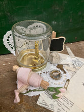 Load image into Gallery viewer, Destash Lot. All vintage and antique inspiration bits. Shabby French Theme. Waterless Snow Globe Kit. Includes mini Eiffel Tower &amp; Jar. - Sloth Candle Co.
