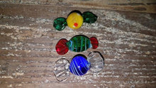 Load image into Gallery viewer, Set of 3 Teeny Tiny Authentic Murano GLASS CANDY PIECES. Miniature Glass Bon Bons. Italian Art Glass Venetian Candy Bowl Filler
