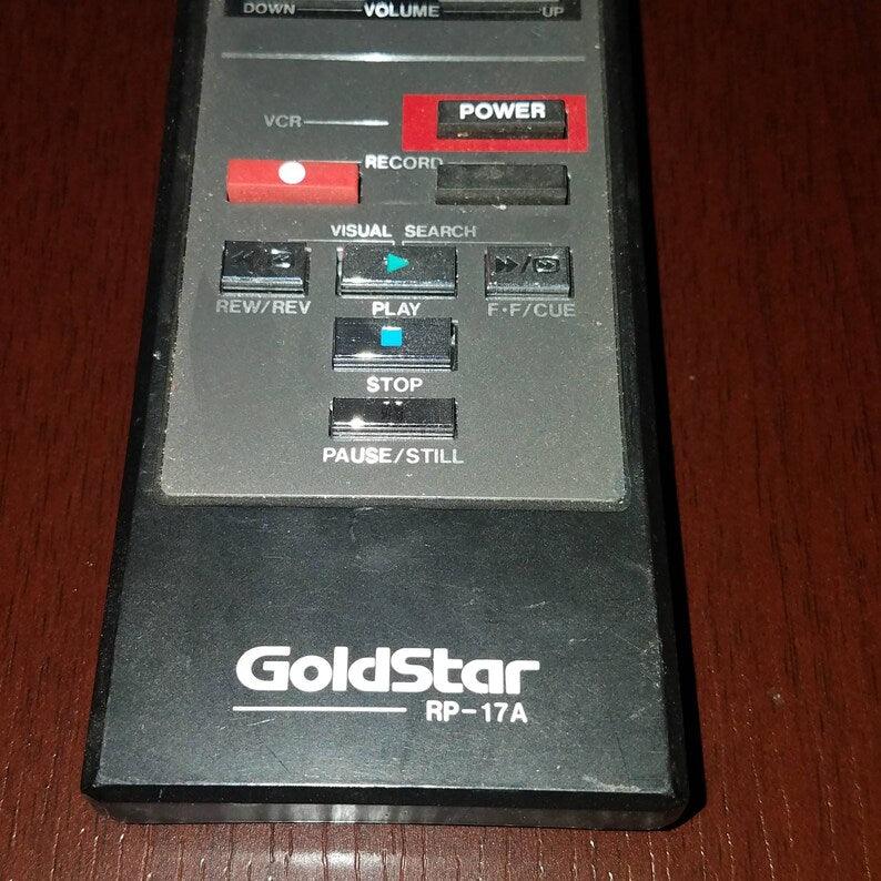 Vintage Goldstar Remote for Prop. Untested retro tv vcr remote control. Sold as-is for intrinsic value. TV/VCR