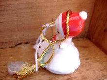 Load image into Gallery viewer, Vintage Japan Xmas Angel Porcelain Figure Spaghetti Trim Tiny Ornament ADORABLE 2&quot;
