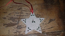Load image into Gallery viewer, Vintage Porcelain Ceramic Christmas Star Ornament by Stillwater Art
